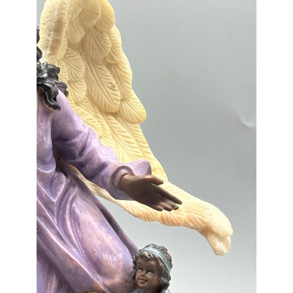 African American Guardian Angel Figurine Children On Seesaw Christmas decor - Picture 3 of 13